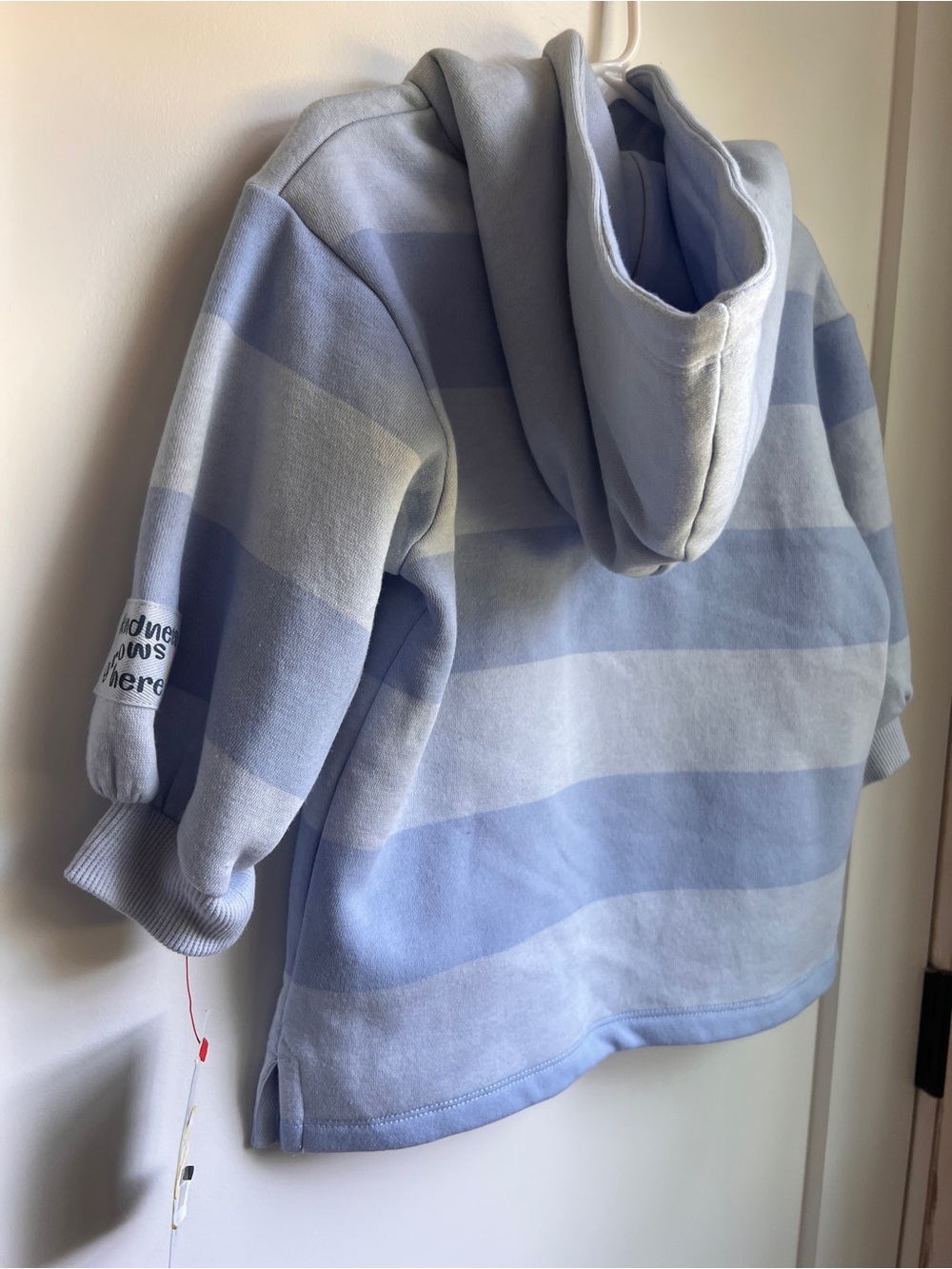 Cat & Jack Blue Stripe Hooded Pullover Sweatshirt 12M